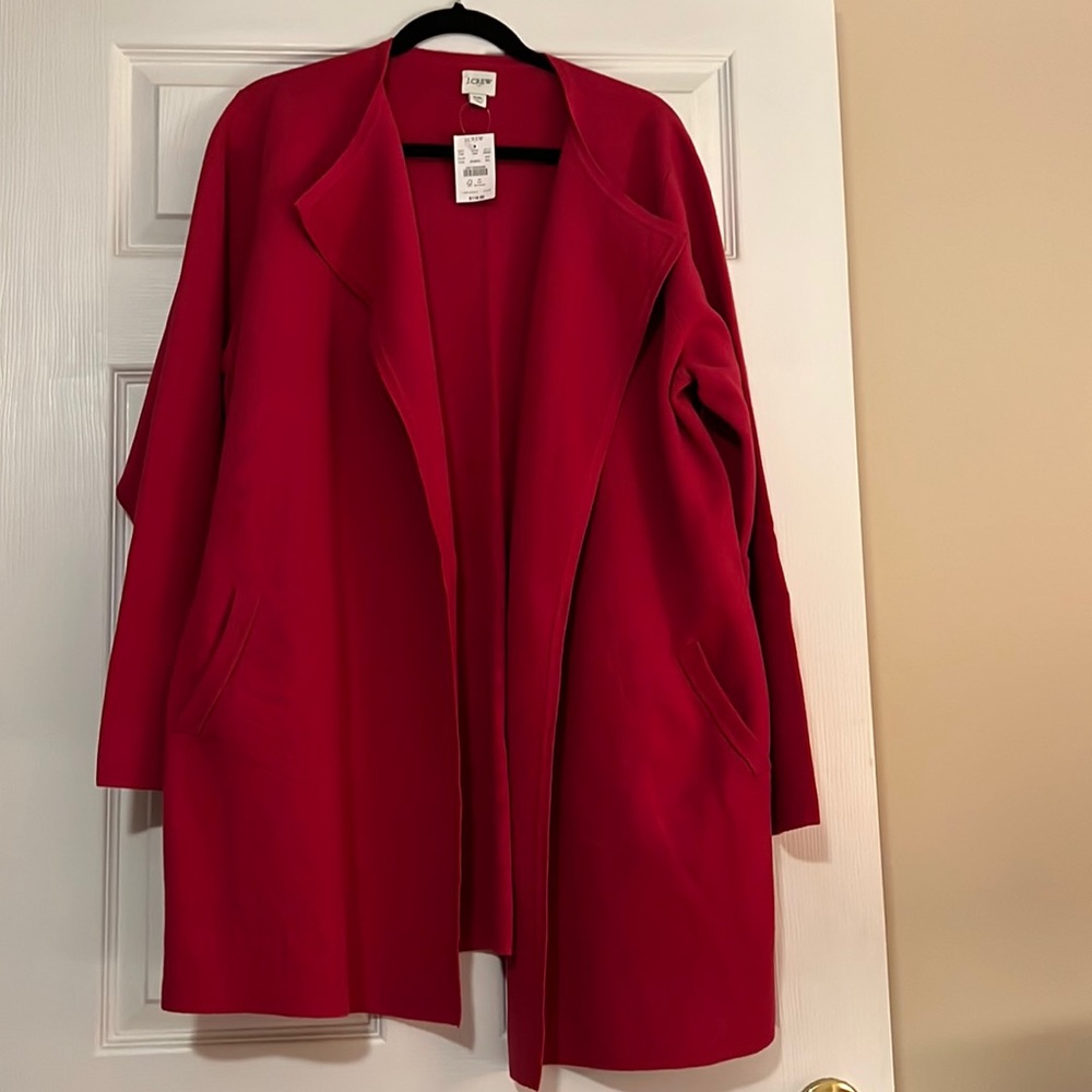 J. Crew Factory Collarless Sweater Blazer